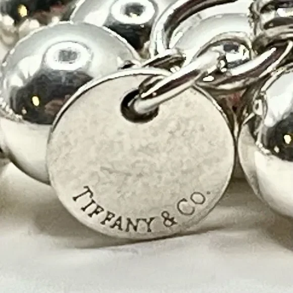Tiffany & Co Hardwear Graduated Ball Bead Necklace - 925 Silver - 16” - Picture 4 of 15